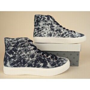Sun Stone Mesa High Top Casual Sneakers Mens 8.5 Blue Tie Dye Print Lace Up NWB